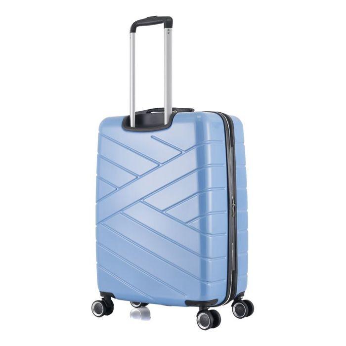 Lot de 3 valises Extensible Rigide Trolley Polycarbonate - LYS Paris 395/3 - 393 &amp; 395 Bleu