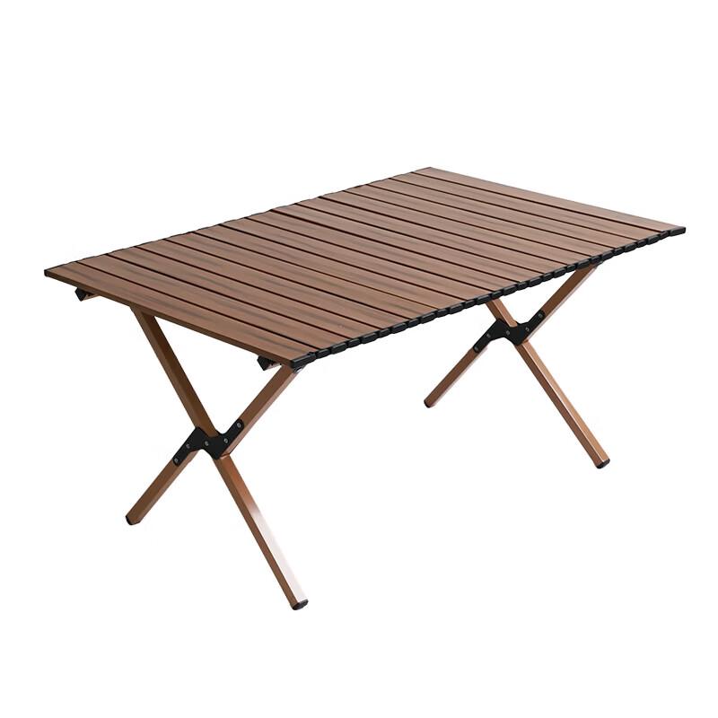 Quyoubang Wood Grain Roll-Up Camping Table