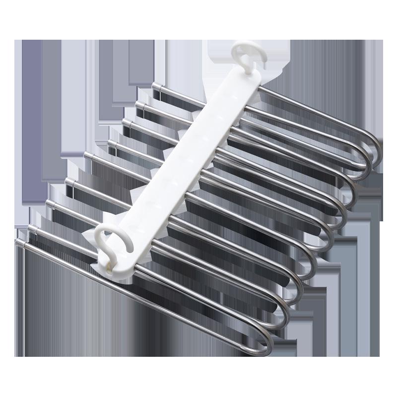 Multi-Layer Folding Pants Rack: Dual-Use, Horizontal & Vertical, Magic Storage Solution for Clothing