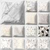 Home Decor Geometric Marble Print Sofa Cushion Decorative Pillowcase Polyester Square Throw Pillow Funda De Almohada