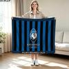 Atalanta Bergamo Logo Print Flannel Blanket High Quality Warm Comfortable Cover for All Seasons Perfect for Gifts Home Decor