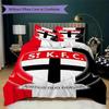 St Kilda AFL Print Pattern Bedding,Quilt Set Quilt Cover Pillowcase Home Birthday Gift (1*duvet cover+2*pillowcase,without core)ZSJT0917356