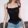 European and American Y2K Lace Hem Sexy Camisole Vest