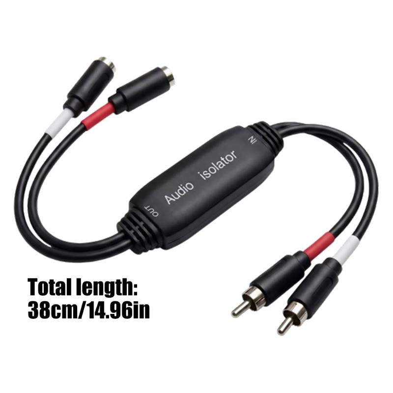 Изолятор заземляющих ремней 2RCA Фильтр звуковых помех 2RCA Уменьшитель гула для автомобильного усилителя звука Домашнего кинотеатра и динамиков