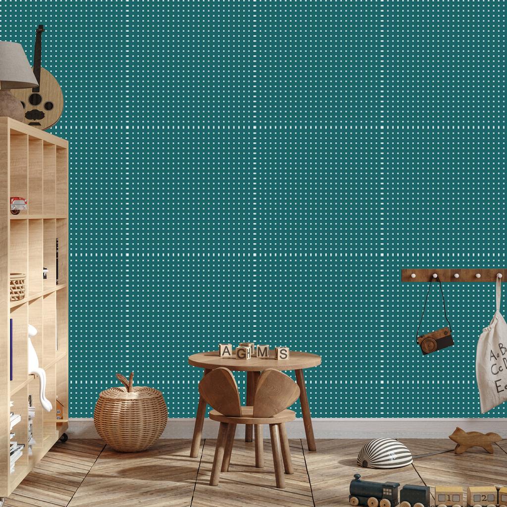 Turquoise Dots Wallpaper, Turquoise Center for Living Room and Bedroom 50x1000