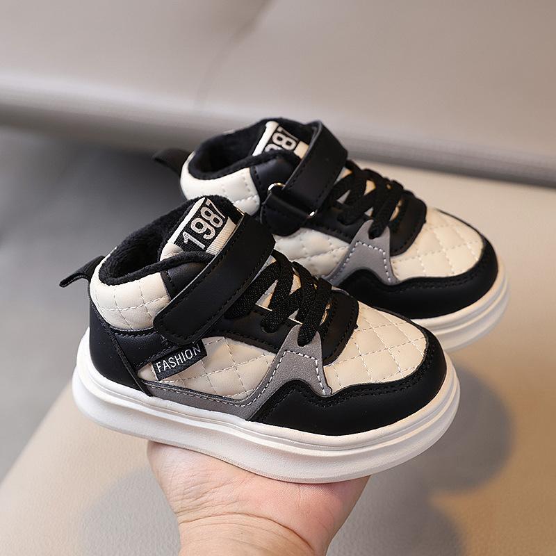 Детские зимние кроссовки, массивные, универсальные, для девочек, нескользящие, теплые, детские, повседневные, модные, для мальчиков, баскетбольные кроссовки из искусственной кожи