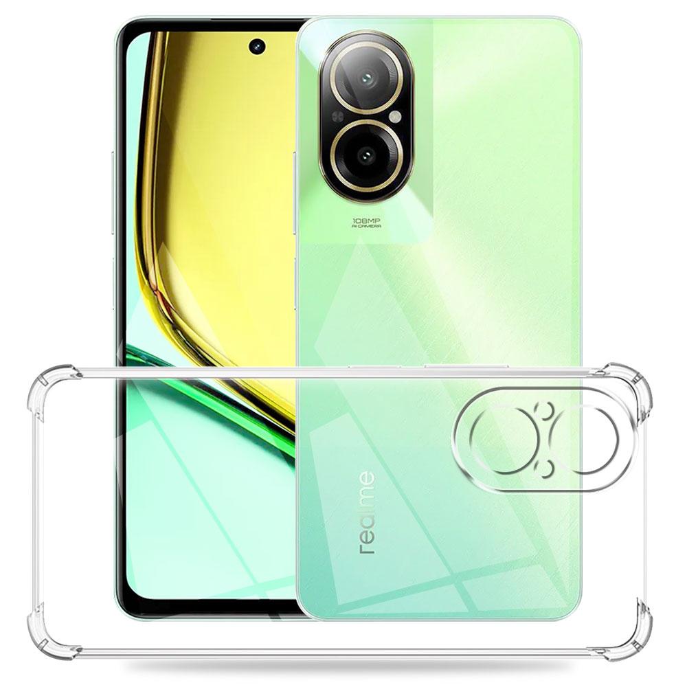Чехлы для Realme 12 Lite / Realme C65 Прозрачный Противоударный Силиконовый Мягкий Чехол для Телефона для Realme C65 5G Задняя Крышка на Realme C51S Funda