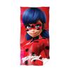 Beach Towel - MIRACULOUS - Ladybug - 70x140 Cm - 100% Cotton - Red