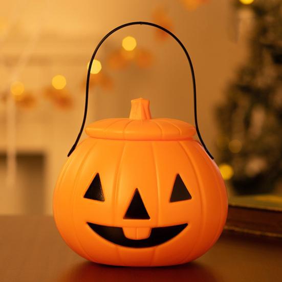Halloween Pumpkin Bucket Treat-or-Trick Candy Box Party Props Festive Atmosphere Enhancer Fun Home Office Decoration