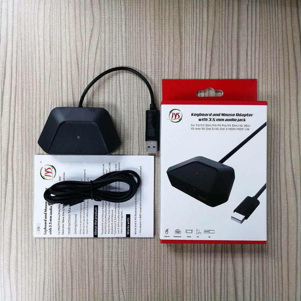 Адаптер для клавиатуры и мыши с аудиоразъемом 3,5 мм для Nintendo Switch, Xbox One, PS4, PS3. Идеально подходит для игр типа FPS, TPS, RPG, RTS и т. д.