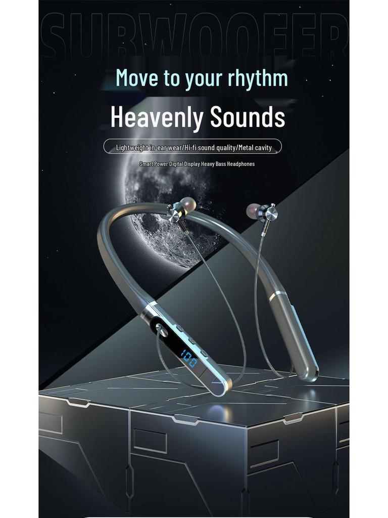 Bluetooth-наушники с шейным ободом, с длительным временем работы от аккумулятора, большим запасом громкости, совместимые с устройствами Apple, Huawei и Android