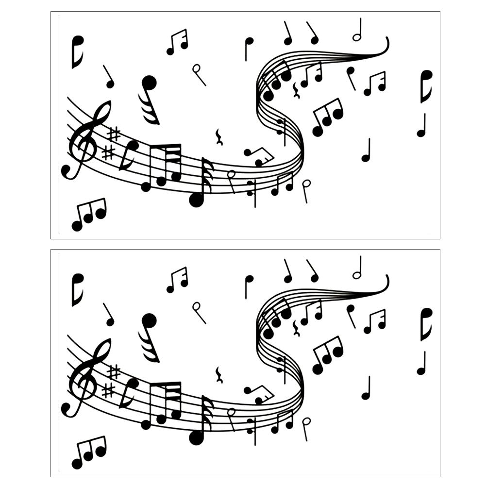 2 шт. Бытовая музыкальная нота Обои Наклейки DIY Наклейки на стену для украшения дома