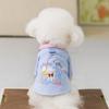 Spring and Summer Dog Thin Breathable Cute Lamb Striped Cartoon Vest Two-legged Shirt Cat Pet Dog Clothes