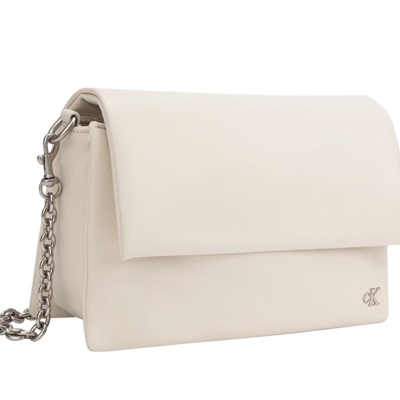 New CALVIN KLEIN Synthetic Material Crossbody Bag Women's Egg Shell Yellow DH3571-QDV