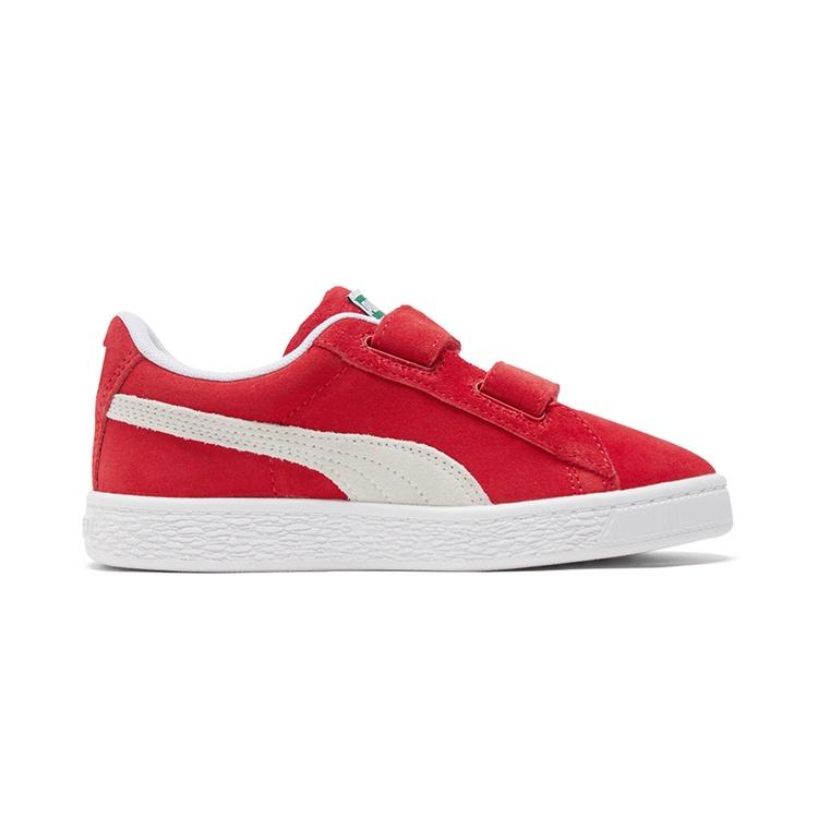 Puma Замша Классик Xxi (Средние дети) Повседневная обувь Белый/Красный Детская 380563-02