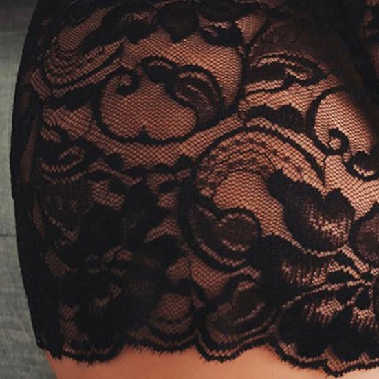 Panties Low Waist Plus Size Lace Embroidery See-through Ruffles Sexy Briefs