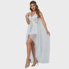 White Greek Goddess Halloween V-Neck Cosplay Costume