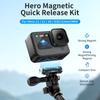 Магнитный адаптер-крепление с быстрым отсоединением AMAGISN для GoPro Hero 12/11/10/9/8/11 Mini/Max из алюминиевого сплава, аксессуар для экшн-камеры