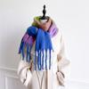 Winter Warm Women Scarf Multicolor Soft Faux Cashmere Blanket Wrap Shawls Foulard Pashmina Neckerchief Poncho Tassel