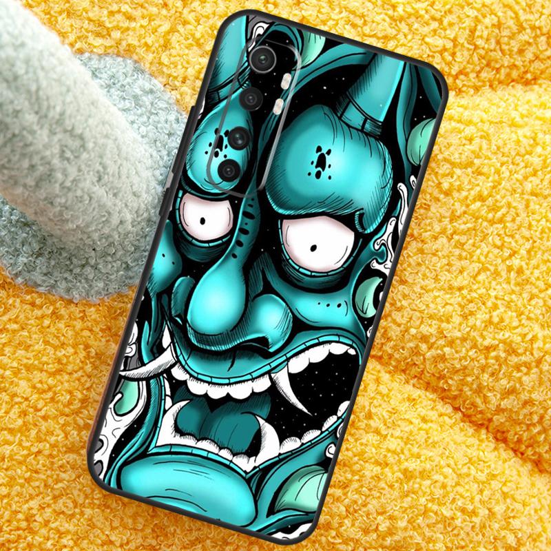 Японская маска демона Они Ханья Чехол для Xiaomi 15 Ultra 14 13T 14T 15T 17 Pro Max Чехол для POCO X7 Pro X5 X6 F5 F6 F7 F8