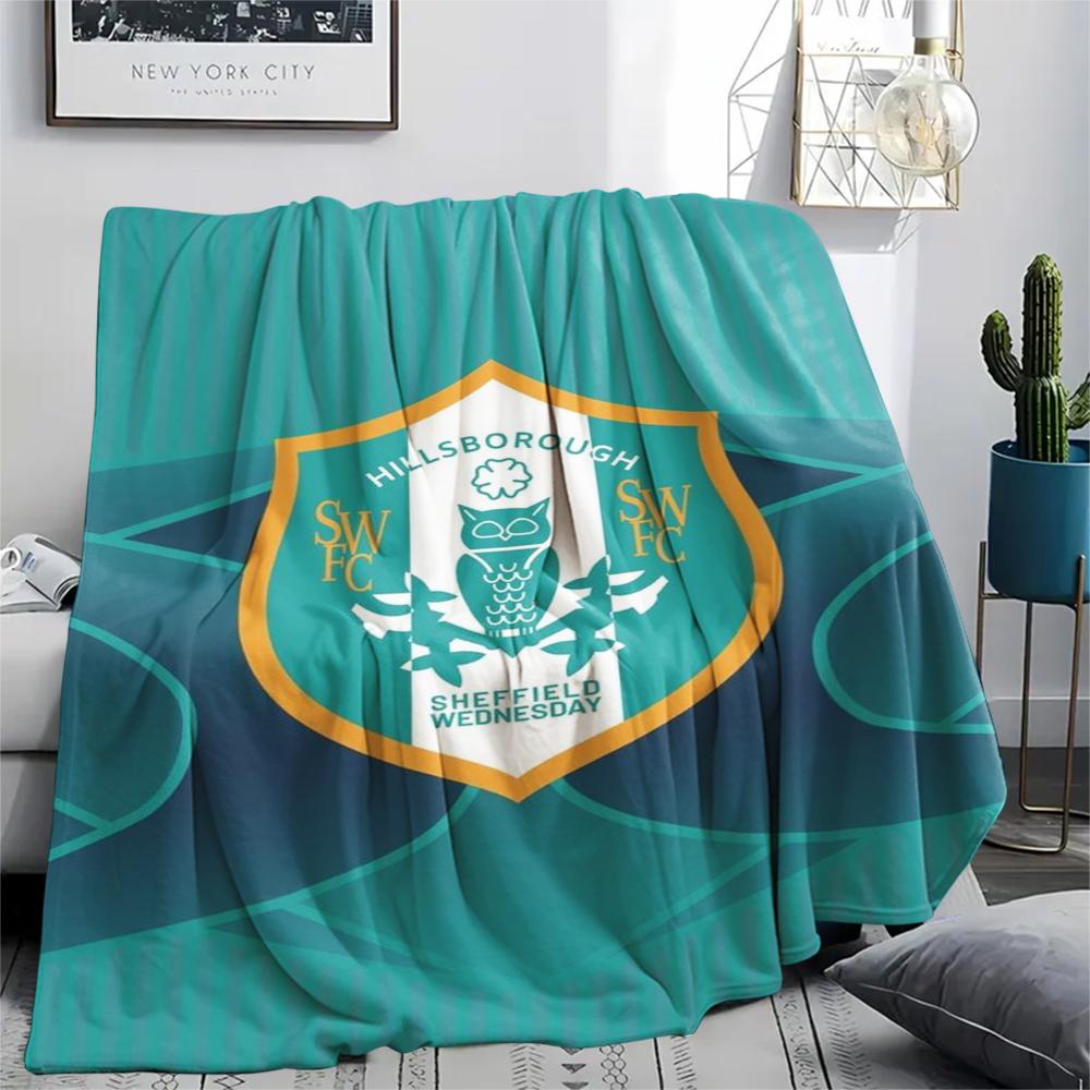 1PC sheffield Print Flannel Blanket, High quality Comfortable for All Seasons, Home Decor, Warmth and Comfort, Perfect for Christmas Gifts155