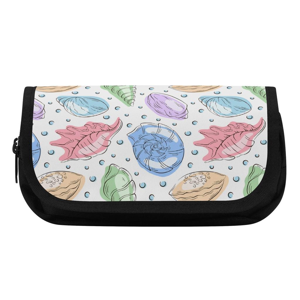 Pen Case Large Capacity Double Zipper 300D Polyester with Two Spacious Sections for Pens Stationery and Earphones for Boys Girls