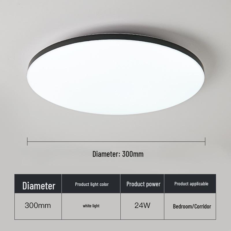 Ультратонкий водонепроницаемый светодиодный потолочный светильник для ванной комнаты, балкона, спальни, кухни и коридора.