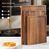 Grooved Non-slip Solid Wood Chopping Board for Kitchen - Thickened Cutting Board for Vegetables & Meat 