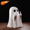 Halloween Middle Finger Ghost Statue Small Halloween Decor for Home Centerpiece for Coffee Table, Adorable Horror Figure