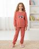 Children' Pajamas 140 Pajamas for Girls 100% Cotton Smiley Coral