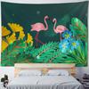 Summer Tropical Fantasy Flamingo Plants Palm Leaves Tapestry Wall Hanging Fabric Guest Hall Party Background Decoration