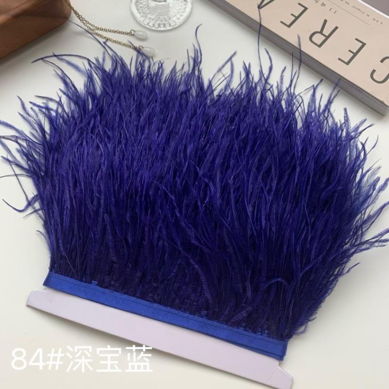 Ткань с отделкой из страусиных перьев 10-15 см Аксессуары для одежды DIY Украшение юбки Декольте платья Манжеты Перья