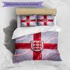 England Football Printed Bedding 3 Piece Set Cozy Breathable Bed Cover Set as Housewarming Holiday Gift