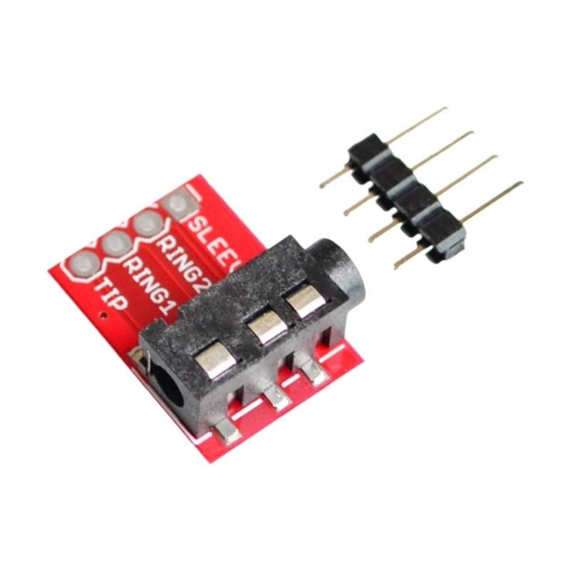 3.5mm TRRS Breakouts Module Headphones Video Audios Jacks Microphone Input For Microcontroller Integration