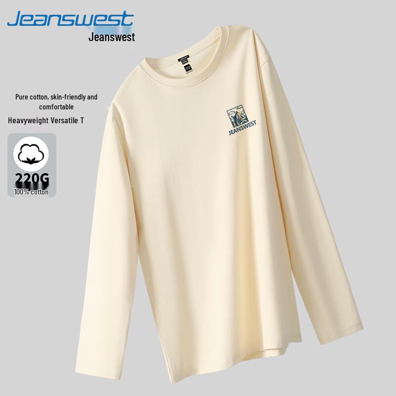 Мужская хлопковая футболка с длинным рукавом Jeanswest, 220 г/м²
