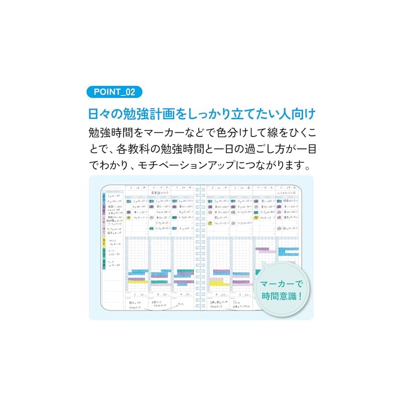 KOKUYO Campus Study Planner TIME LOG A5 Зеленый AM-SY131TL-G