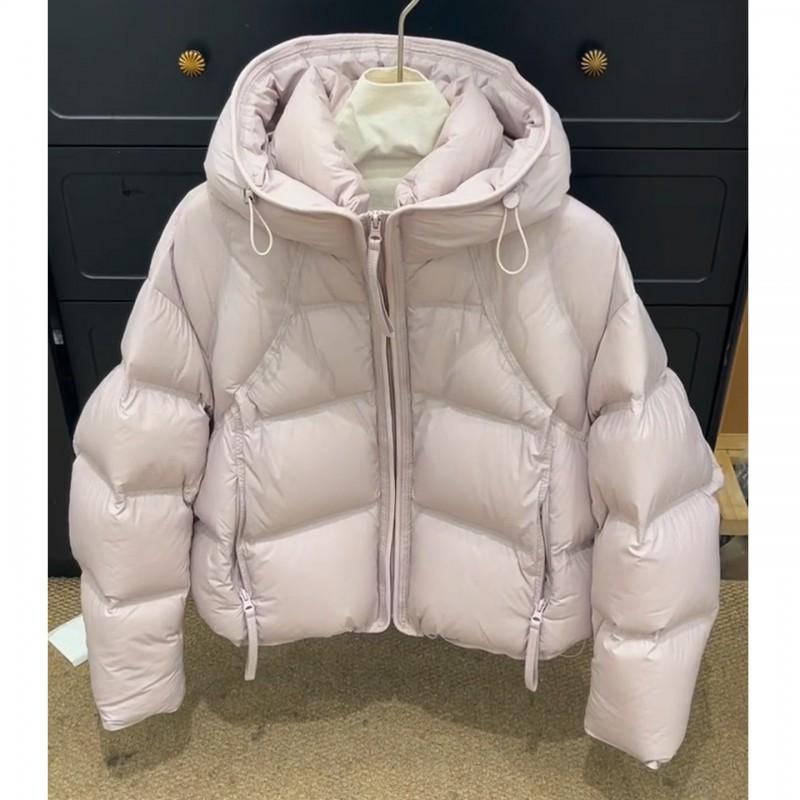 Womens Short Puffer Hooded Cotton Coat 2026 Winter Warm Loose Fit Korean Style Outerwear