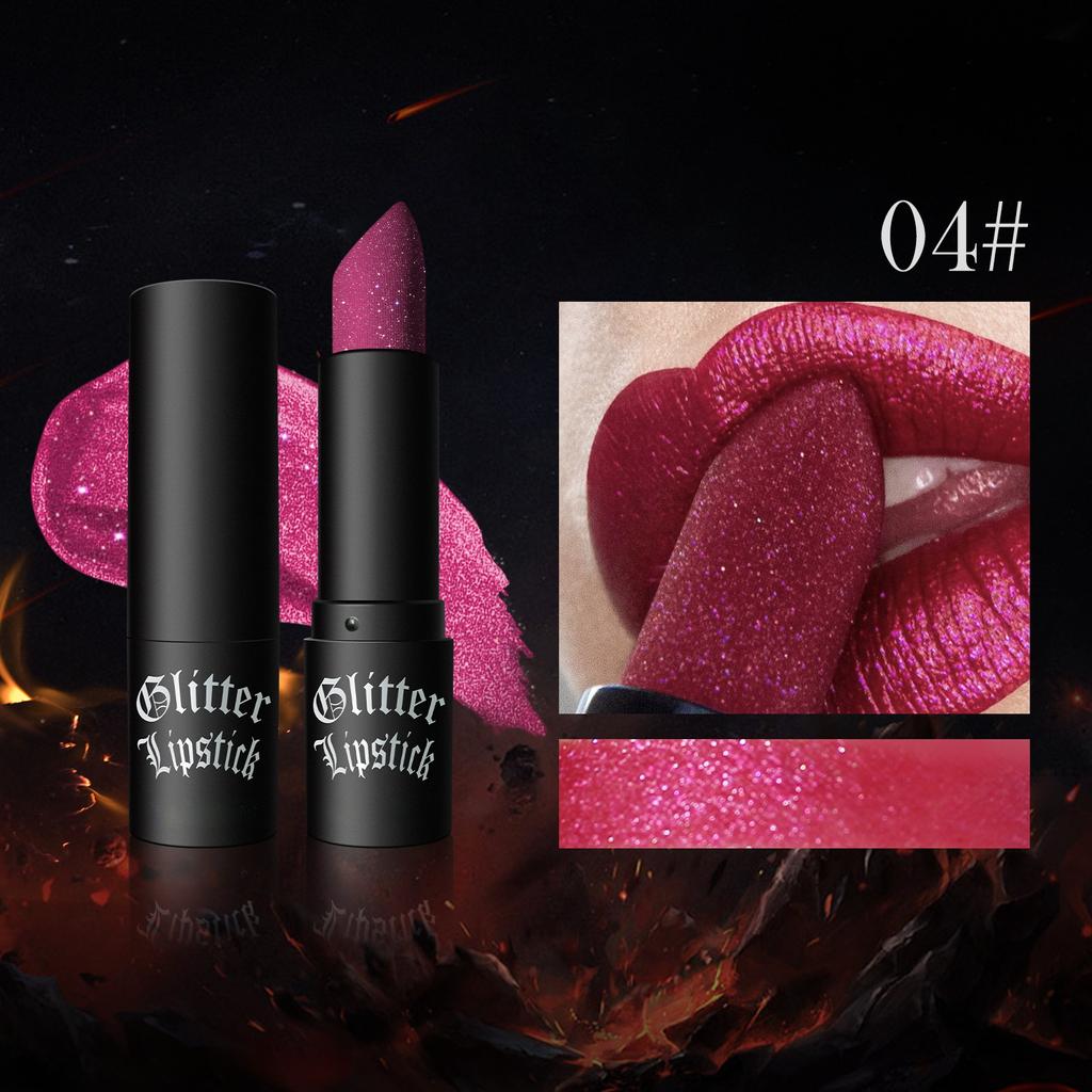Матовая помада с антипригарным покрытием Cup Flash Diamond Lipstick Halloween Dark Makeup