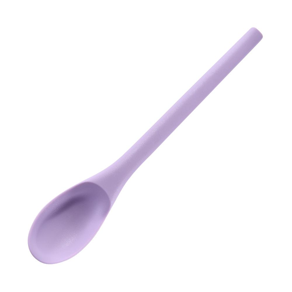 Long Handle Food-Grade Silicone Salad and Mixing Spoon for Kids