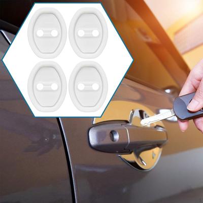 4 шт. Силиконовые чехлы на дверные замки автомобиля, защита защелки, простая установка, практичные запасные части