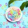 Creative Jewelry Findings Accessories Beads 14mm*9mm Acrylic Multicolor Chains Twisted DIY Assembled Parts 100PCS