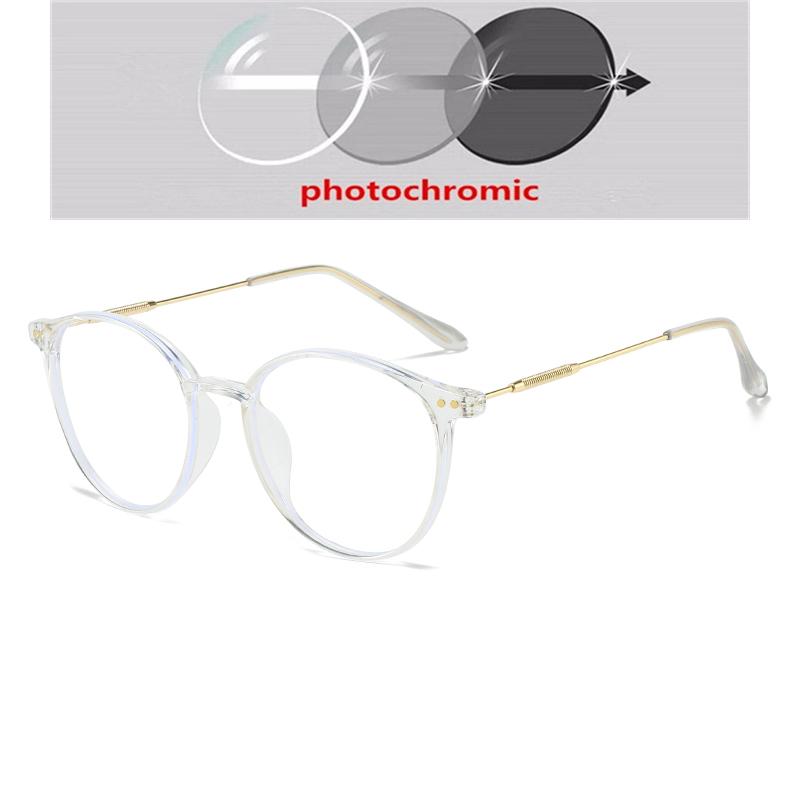 0 -0.5 -0.75 To -4.0 Women Men TR90 Oval Prescription Glasses With Cylinder Literary Nearsighted Glasses For Students Look Far