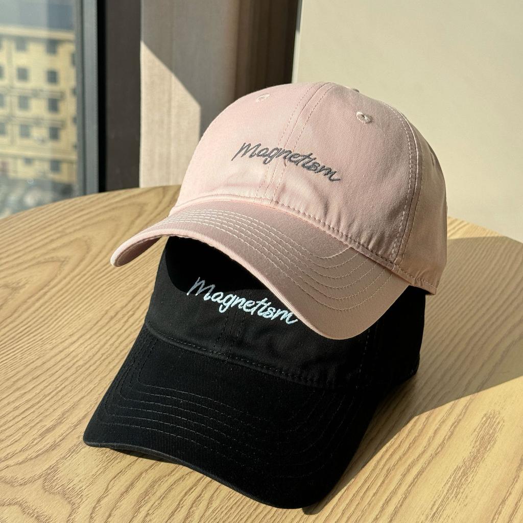Casual letter-embroidered soft-top baseball cap, high-quality, unisex, versatile, sun-blocking, makes the face look smaller
