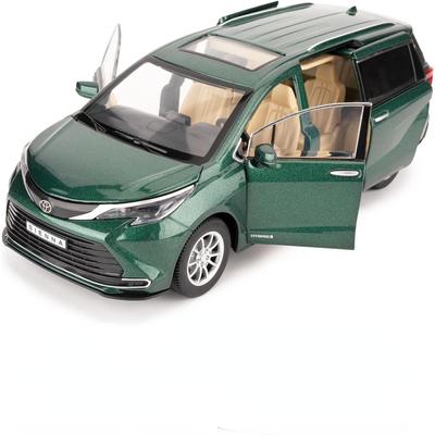 Модель автомобиля Toyota Sienna 1/24, игрушечная литая машинка с электроприводом, со звуками и огнями для детей, мальчиков, девочек и взрослых, подарок