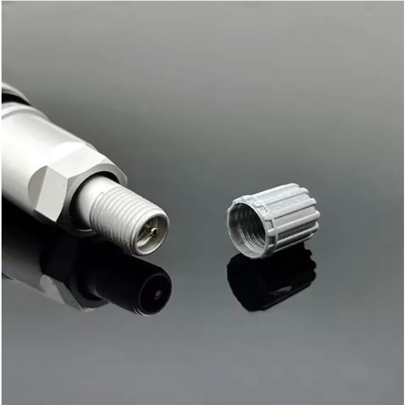 10PCS Grey Nylon TPMS Tire Valve Cover Creative Car Mod Part with Rubber Seal Durable Exterior Tire Accessory Valve Stems 1