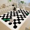 Carpets for Living Room Black and White Plaid Simple Rug Modern Beige Home Decoration Bedroom Carpet Large Area Soft Floor Mat