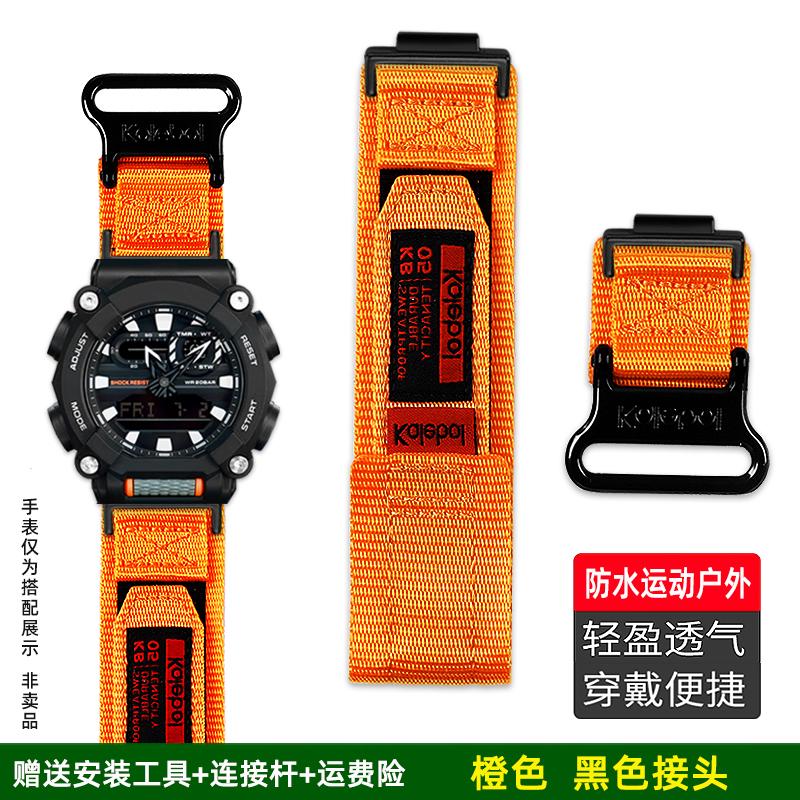 Для спортивных часов Casio G-SHOCK GA-900 GA700/750 GA110GB/100/120 Черно-золотой Черный Воин Модифицированный Нейлоновый Холщовый Ремешок Аксессуары