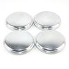 Rhinotuning Wheel Center Caps for Buggy and Trailer Dust Covers, 113.3mm and 106mm, 4-Piece Chrome Silver Wheel Center Caps