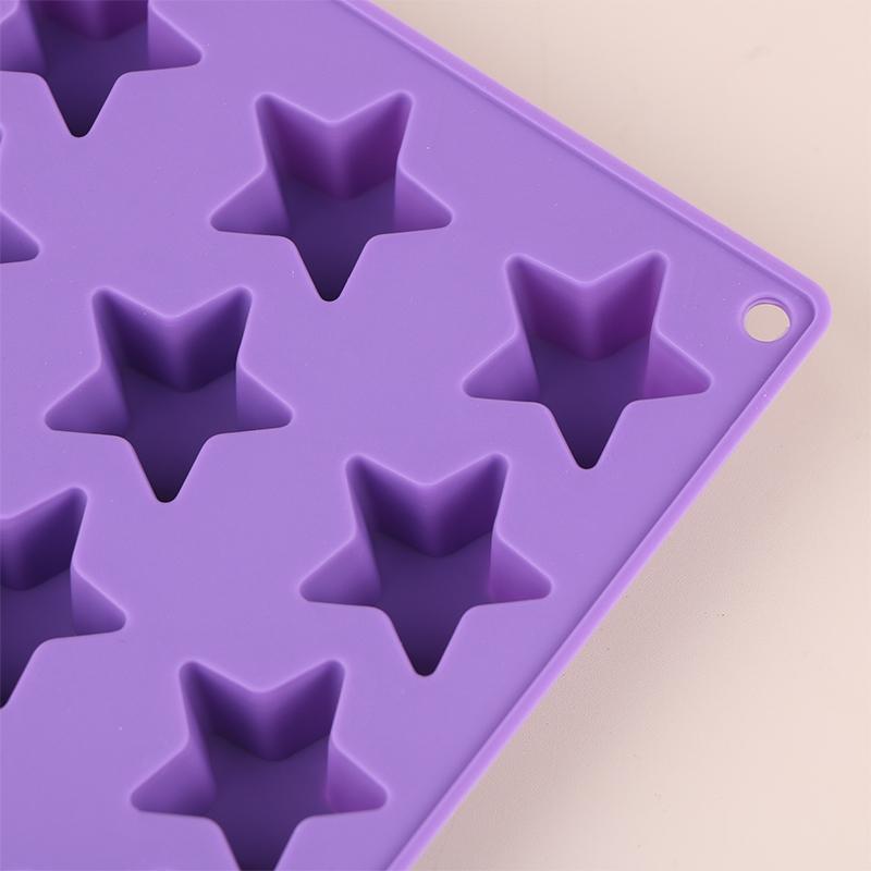 1Pc 16 Lattice Star Ice Cream Lattice Five Pointed Star Silicone Ice Cream Cake Mold Ice Cubes Diy Kitchen Baking Mold