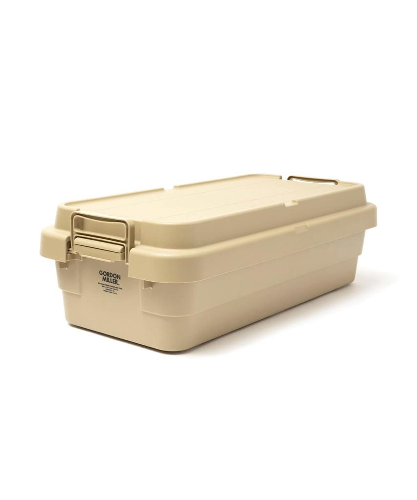 GORDON MILLER Car 40L Stacking Trunk Cargo Storage Box Organizer Coyote Beige with Lid Outdoor Sitting Large Capacity 1680033